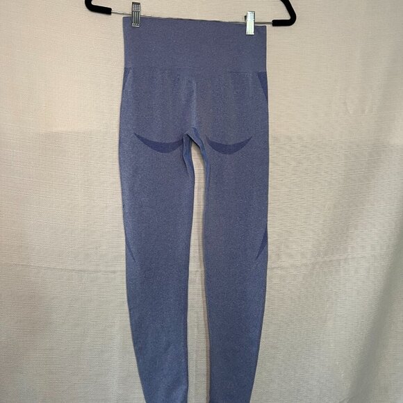 Super Cute Booty Control Leggings full length workout tight Blue Small - 0244 - Picture 2 of 5